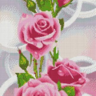 Набір алмазної мозаїки Рожеві троянди панно 30х60 TS1300