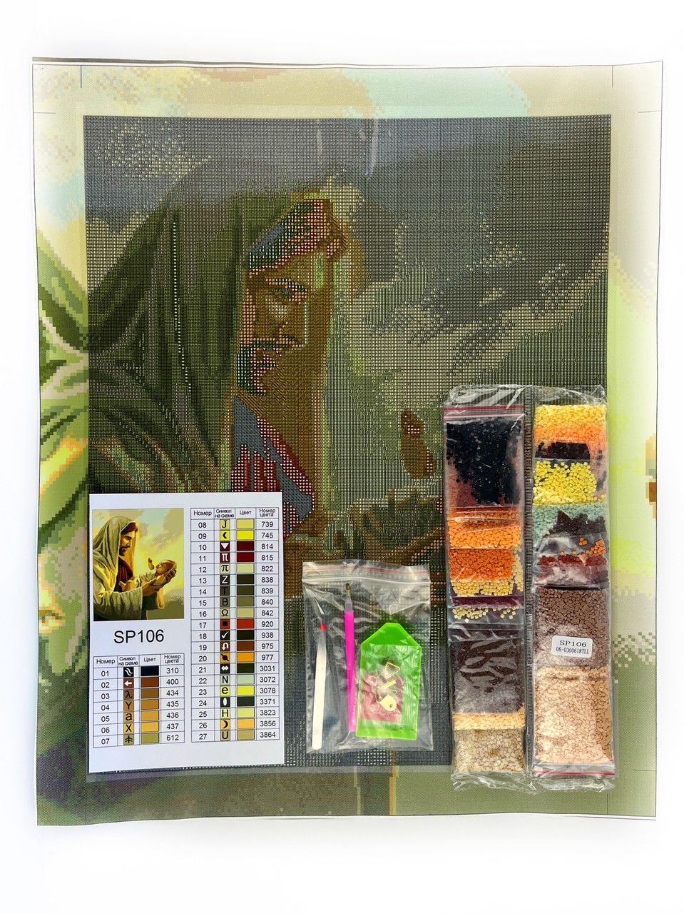 Набір алмазної мозаїки Ікона Ісус з дитиною 40х50 SP106 - Зображення 4