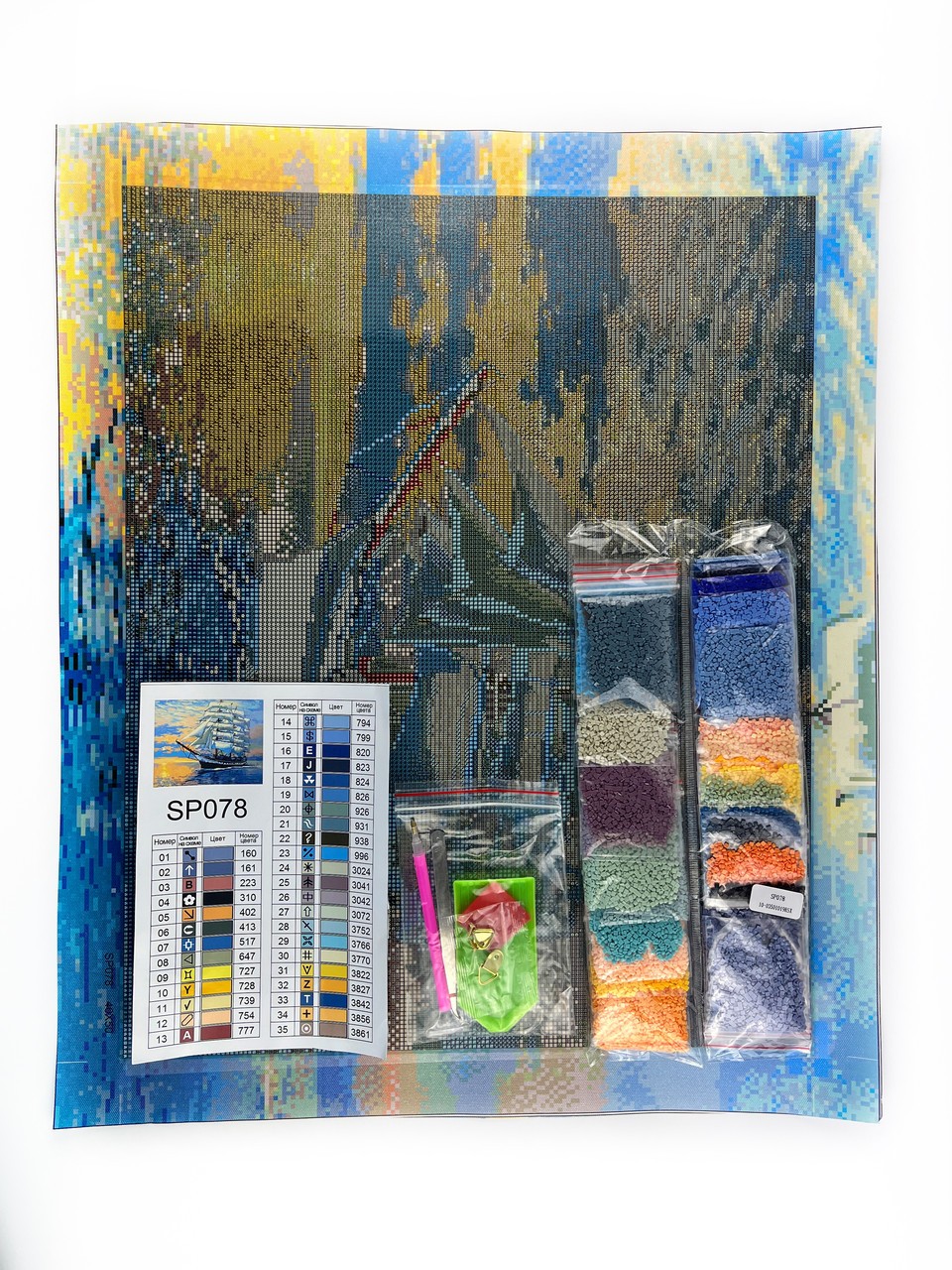 Набір алмазної мозаїки 40х50 Корабель SP078 - Зображення 4