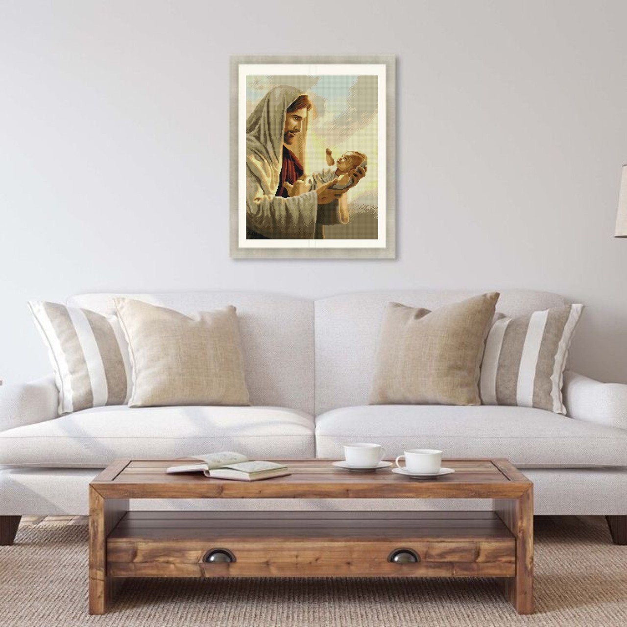 Набір алмазної мозаїки Ікона Ісус з дитиною 40х50 SP106 - Зображення 3