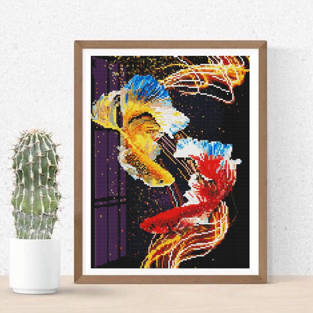 Алмазна мозаїка 30х40 Кольорові рибки ST478 - Зображення 3