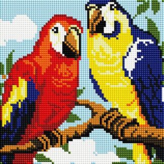 Набір алмазної мозаїки 20x20 Папуги DD1221