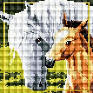 Алмазна вишивка Коні 20x20 DD1220