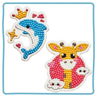 Набір магнітиків для алмазної мозаїки Жираф і дельфін 2шт FM55