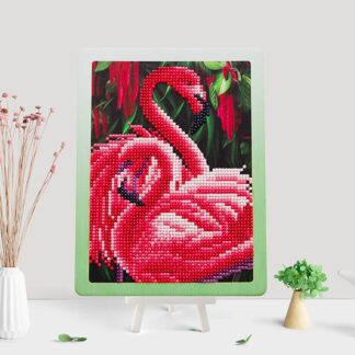 Алмазна мозаїка з підставкою Фламінго