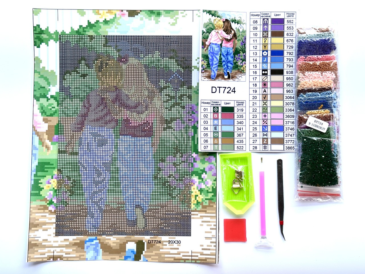 Набір алмазної мозаїки 20х30 Найкращі подружки DT724 - Зображення 2