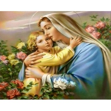 Набір алмазної мозаїки 40х50 Ікона Ласкава мати SP086