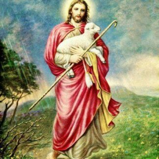 Набір алмазної мозаїки 40x50 Ісус з ягням SP109