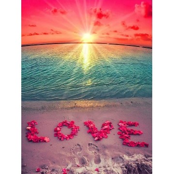 Набір алмазної мозаїки Сонце море кохання 30х40 ST465
