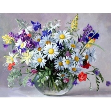 Набір алмазної мозаїки 30х40 Букет польових квітів ST459