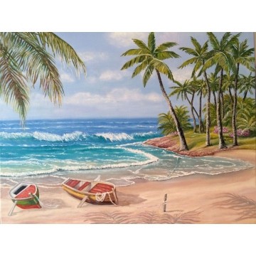 Набір алмазної мозаїки 30х40 Море і пальми ST454