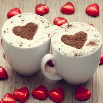 Набір алмазної мозаїки 20х20 Кава для закоханих DD1203