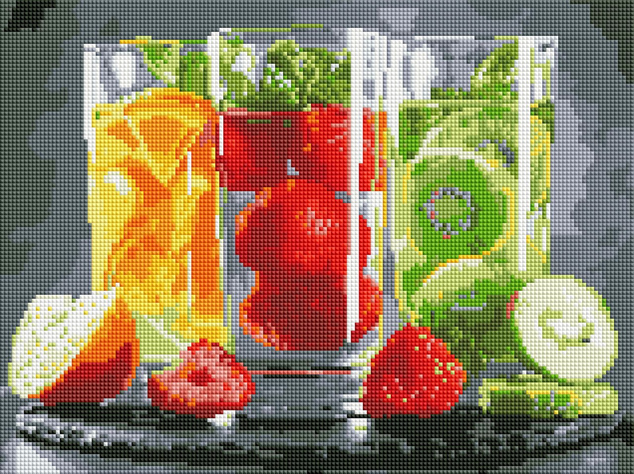 Алмазна мозаїка 30х40см Коктейлі ST486 - Зображення 2