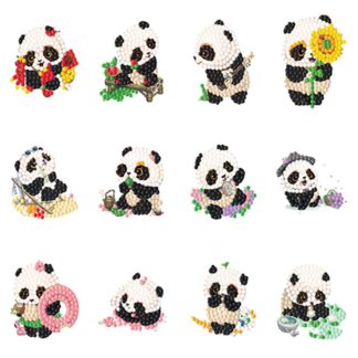 Алмазна мозаїка стікери  Панди