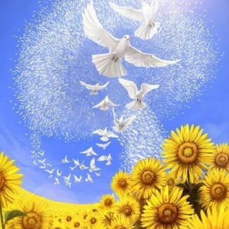 Алмазна мозаїка 30х40см Голуби миру ST483