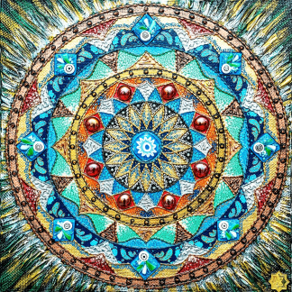 Алмазна мозаїка 40х40 Мандала достатку та процвітання FS1401