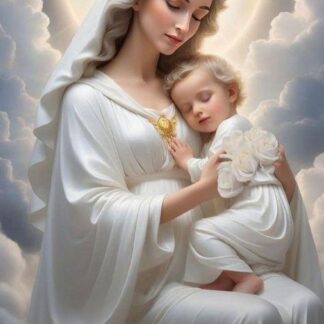 Набір алмазної мозаїки 40x60 Мадонна з немовлям SV1501