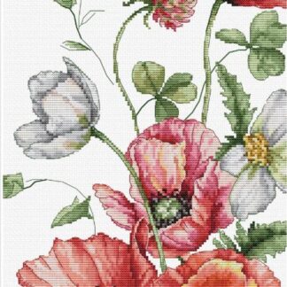 Набір для вишивання хрестиком Польові маки (B7020)