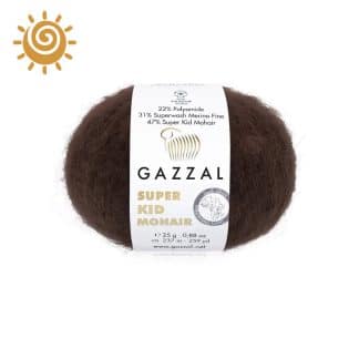 Gazzal Super Kid Mohair 64426, колір коричневий