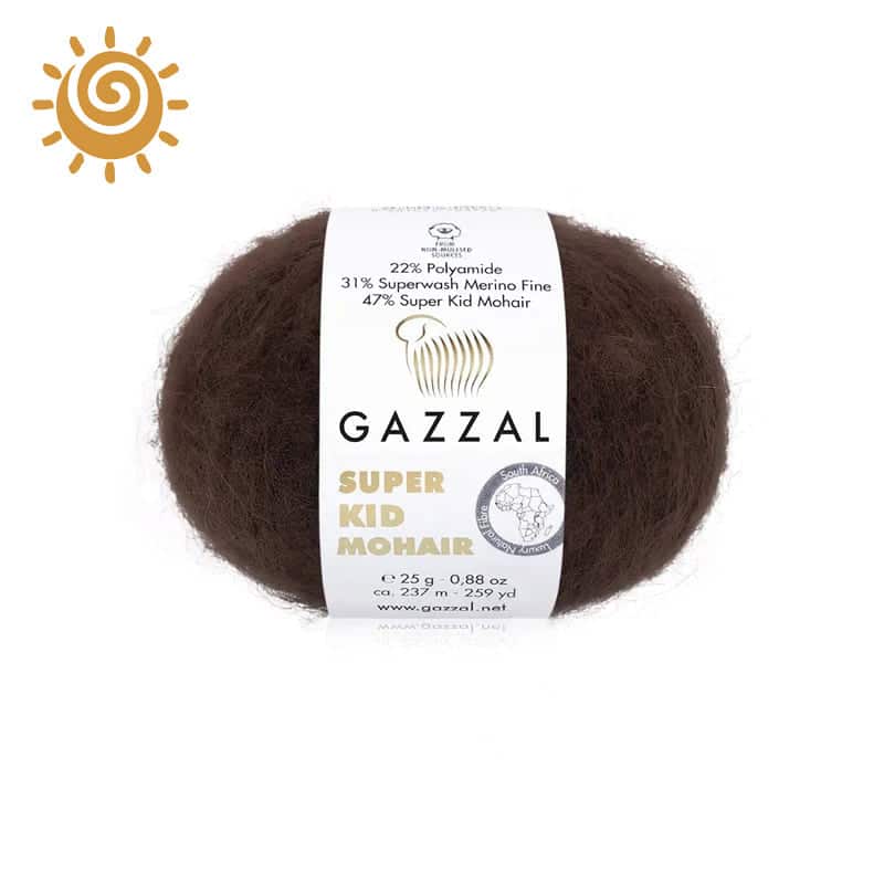 Gazzal Super Kid Mohair 64426, колір коричневий