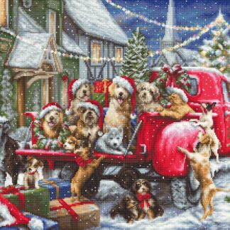 Набір для вишивання хрестом B2414 Різдво цуценят (9268796)