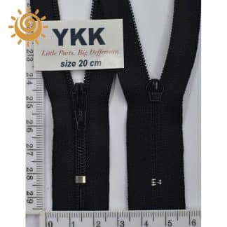 Блискавка 20см №3 YKK Японія, колір чорний