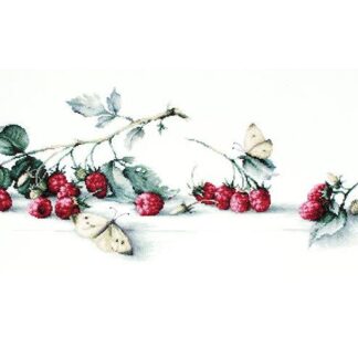 Набір для вишивання хрестиком B2253 Малина з метеликом (B2253)