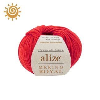 Пряжа Alize Rojal 56, червоного кольору