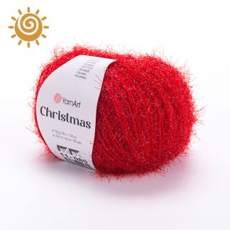 Пряжа YarnArt Christmas. червоного кольору