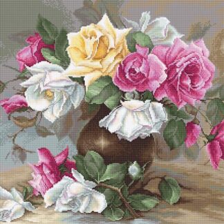 Набір для вишивання хрестиком G587 Ваза з трояндами гобелен (9361345)