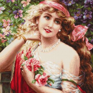 Набір для вишивання хрестиком B549 Дівчина з трояндами (B549)