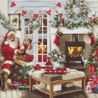 Набір для вишивання хрестиком Gold Інтер'єр у Санти Клауса (B2408 )