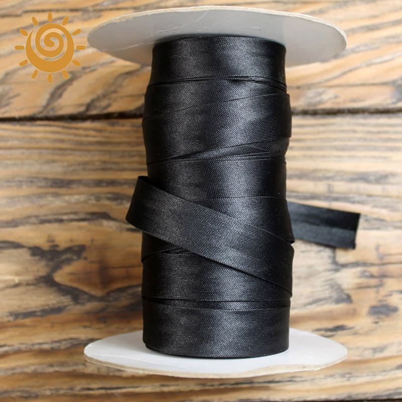 Коса бейка 12 мм, чорного кольору