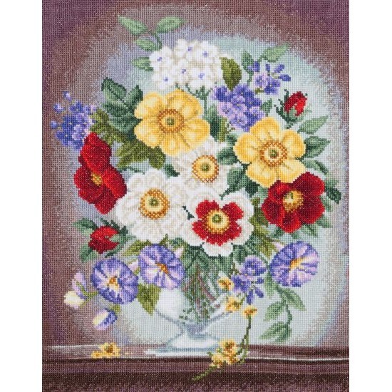 М-0458 "Квіткова фантазія" (набір для вишивання муліне ДМС) 30x40 см