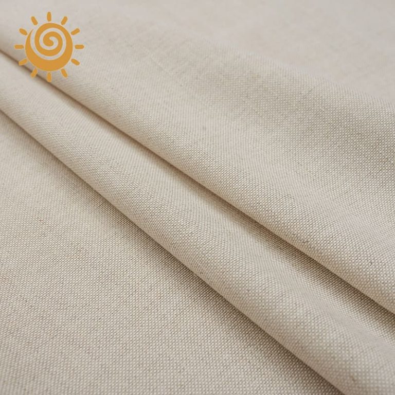 Домоткане рівномірне полотно льон-бавовна Араш, колір лляний