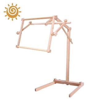 Дерев'яний підлоговий станок Лелека в комплекті з дерев'яними гобеленовими п'яльцями розміру 30х48 см