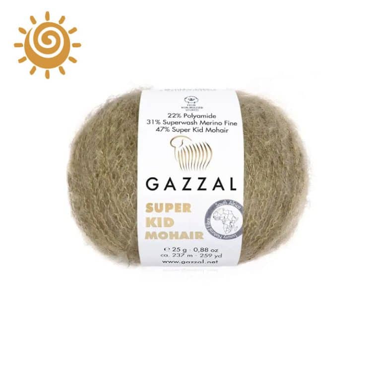 Gazzal Super Kid Mohair 64406, колір бежевий