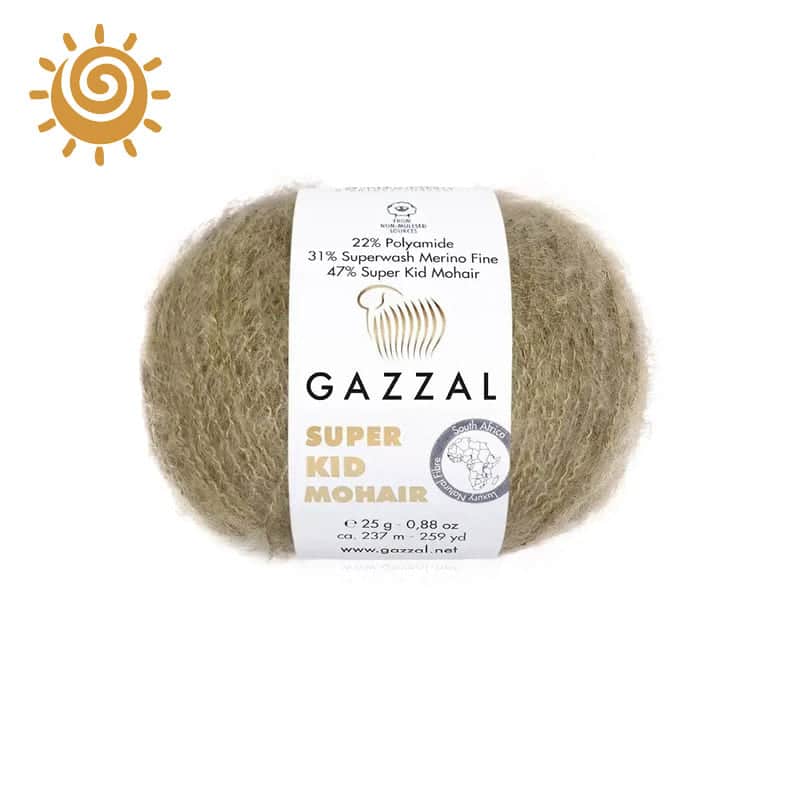 Gazzal Super Kid Mohair 64406, колір бежевий