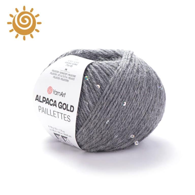 Alpaca Gold Paillettes 9304, колір рожевий