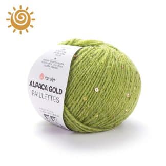 Alpaca Gold Paillettes 9310, колір фісташковий