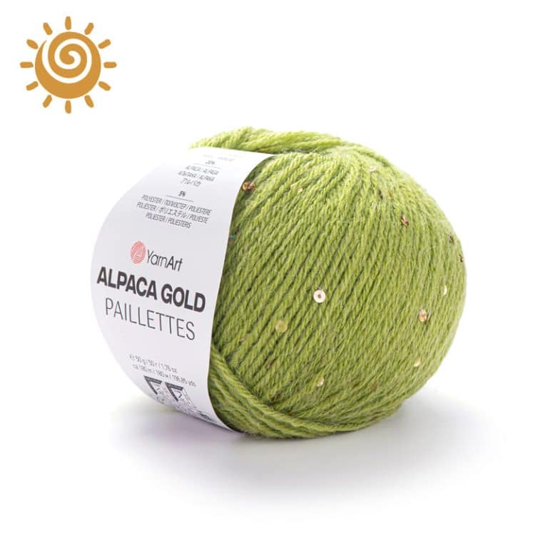 Alpaca Gold Paillettes 9310, колір фісташковий