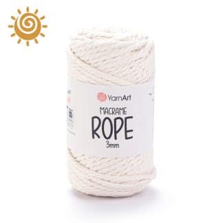 YarnArt Macrame Rope 3mm 752, колір молочний