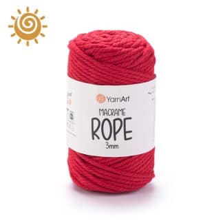 YarnArt Macrame Rope 3mm 757, колір червоний
